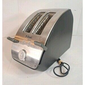 T-fal 572604 High Speed Avante 2-Slice Stainless Steel Toaster w/ Bagel Setting